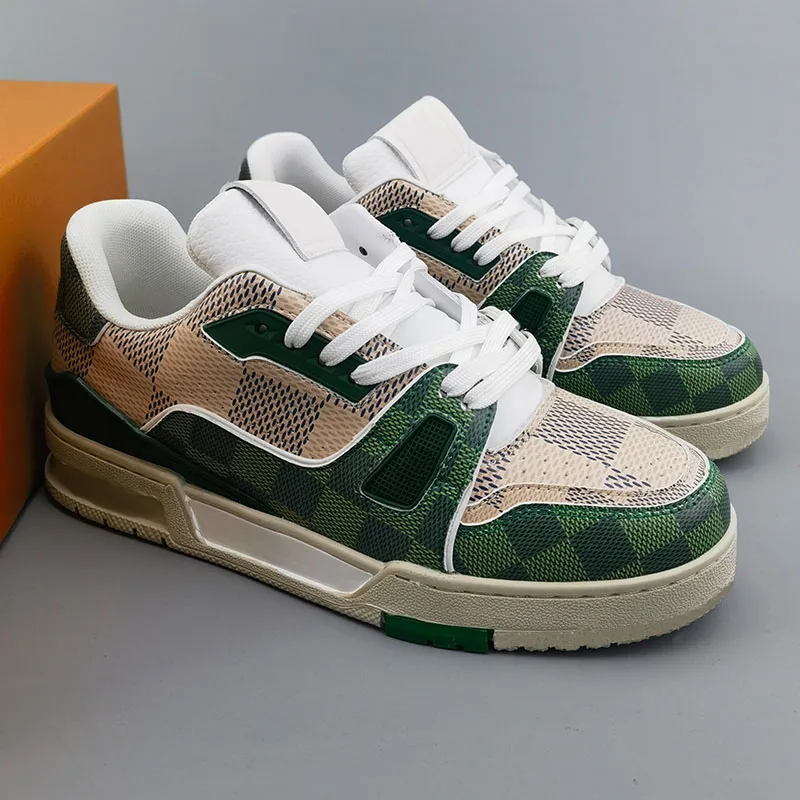 Diseñadores Men zapatillas de deporte Virgil zapatos casuales zapatos de cuero de piel de becerro