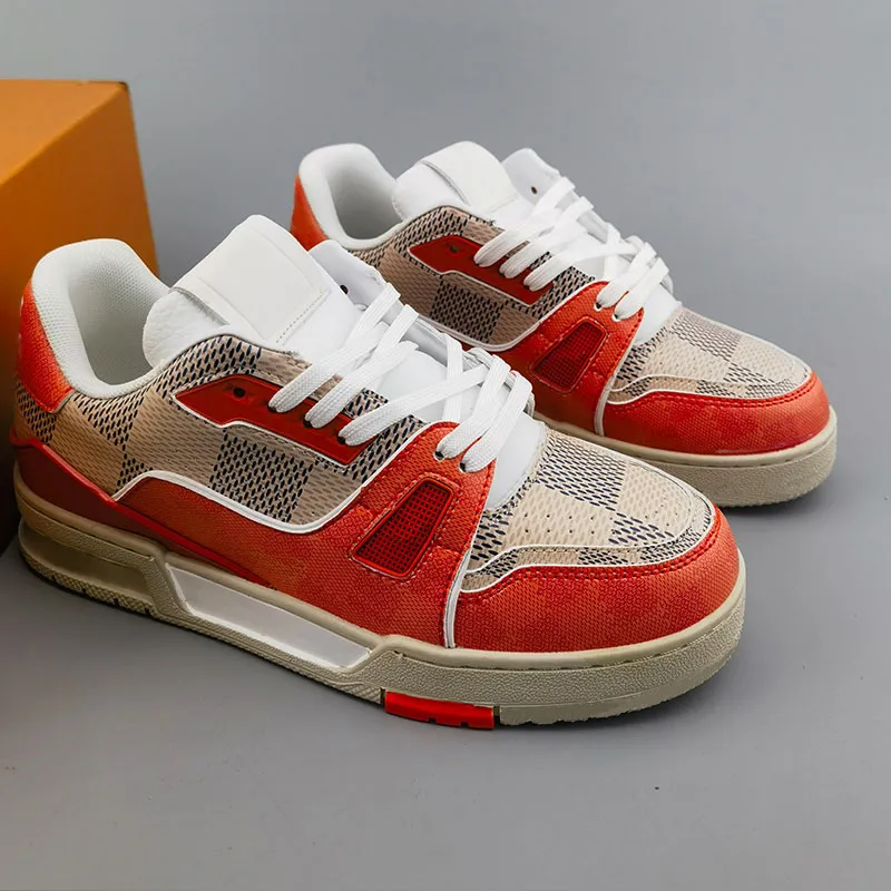 Diseñadores Men zapatillas de deporte Virgil zapatos casuales zapatos de cuero de piel de becerro