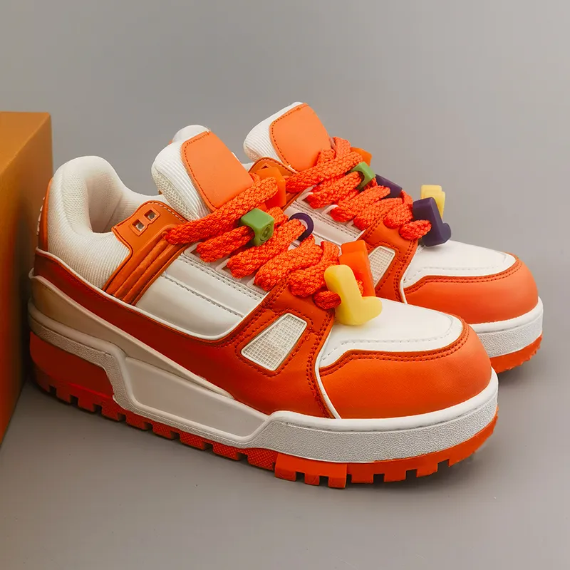 Diseñadores Men zapatillas de deporte Virgil zapatos casuales zapatos de cuero de piel de becerro
