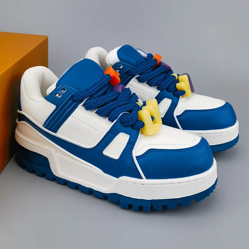 Diseñadores Men zapatillas de deporte Virgil zapatos casuales zapatos de cuero de piel de becerro