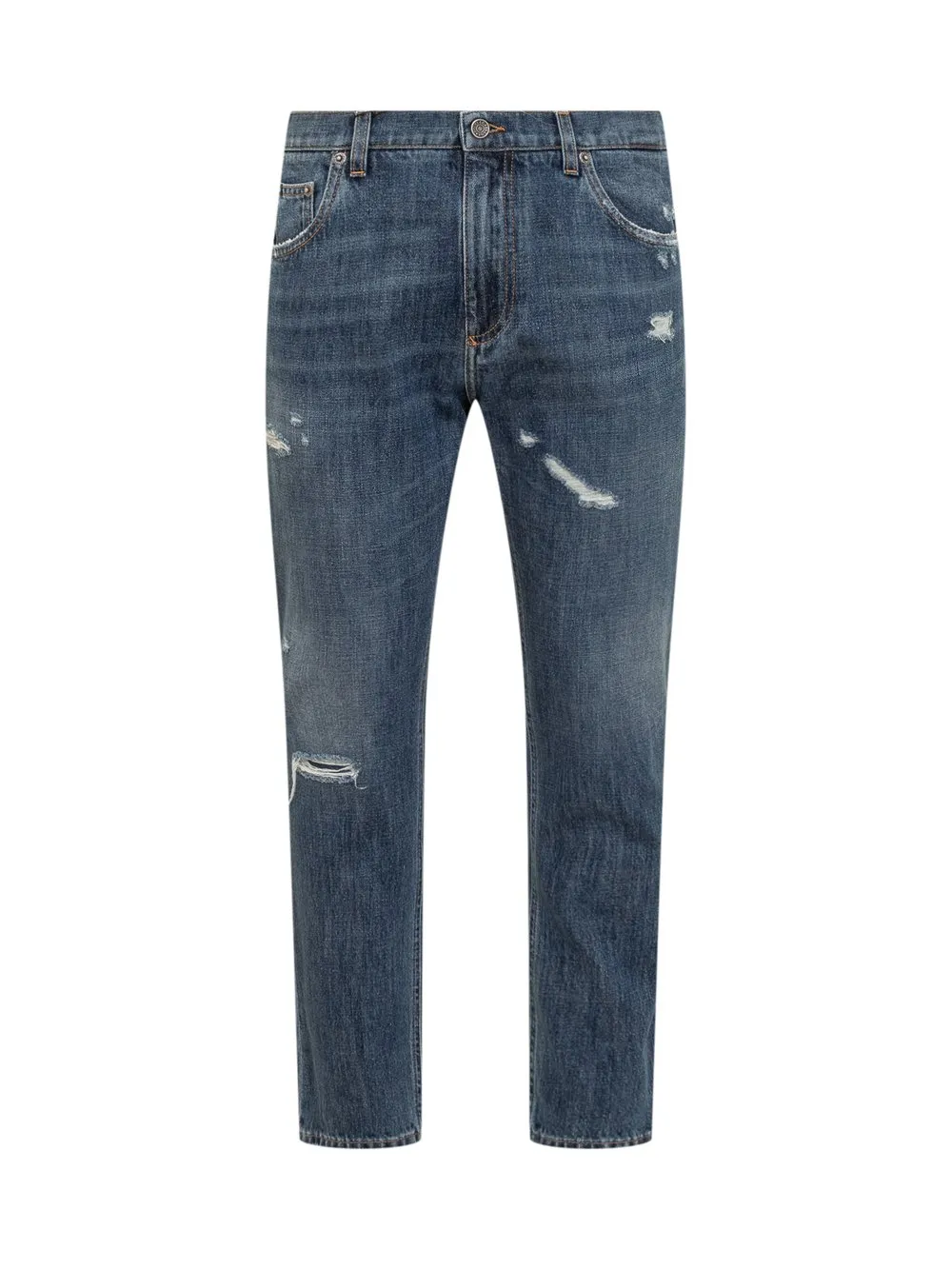 DOLCE & GABBANA Denim Jeans with Abrasions