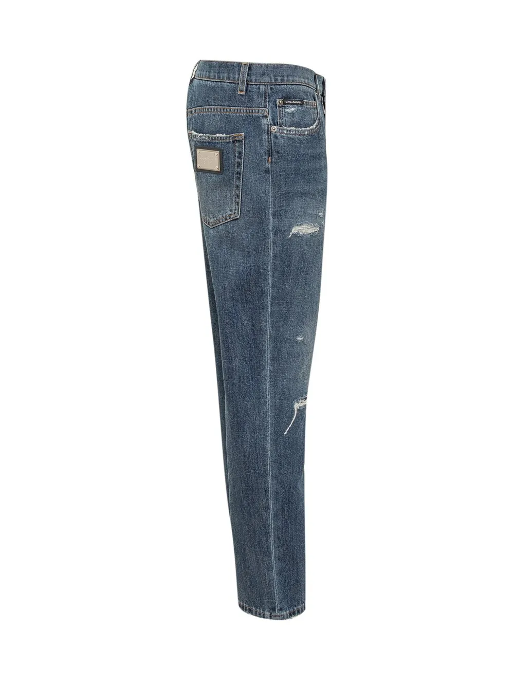 DOLCE & GABBANA Denim Jeans with Abrasions