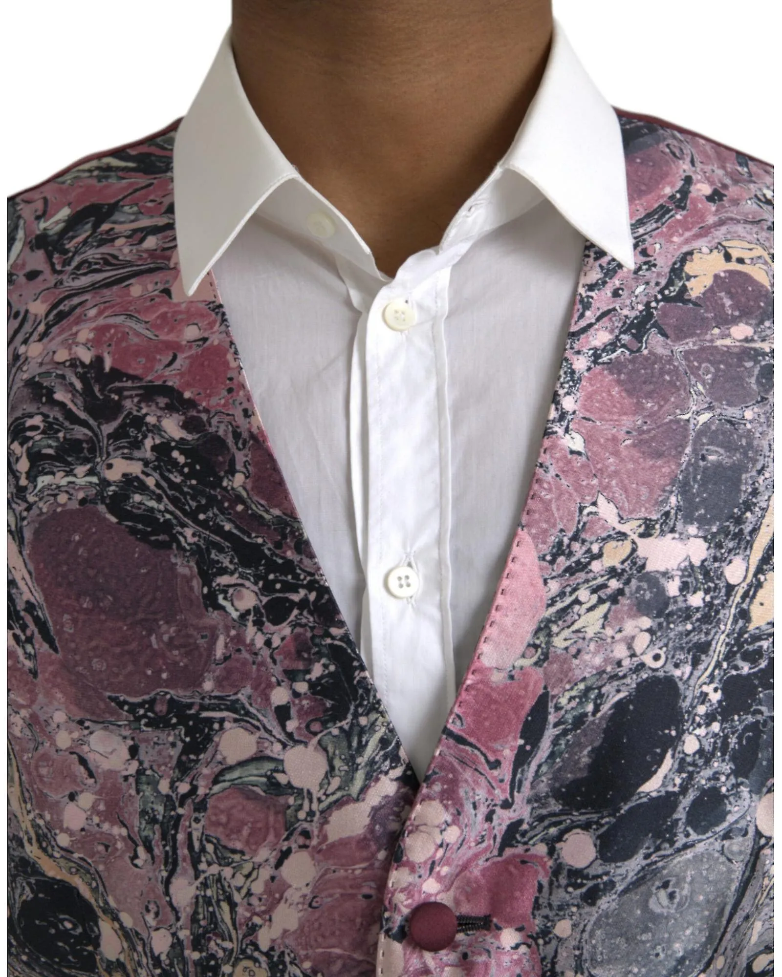 Dolce & Gabbana Galaxy Silk Formal Dress Vest