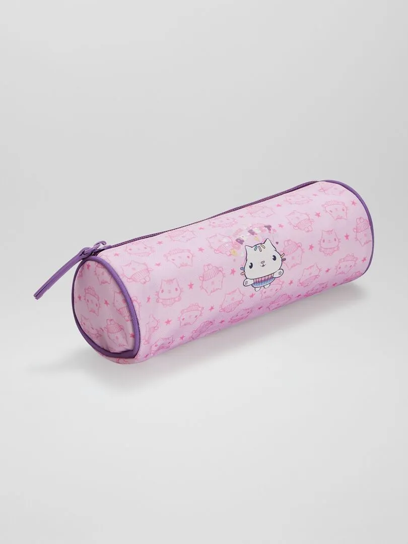 ESTUCHE CILíNDRICO 'LA CASA DE MUñECAS DE GABBY'  ROSA