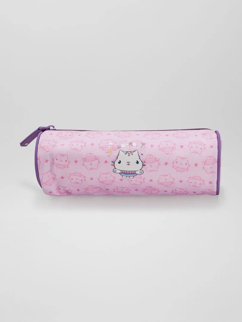 ESTUCHE CILíNDRICO 'LA CASA DE MUñECAS DE GABBY'  ROSA