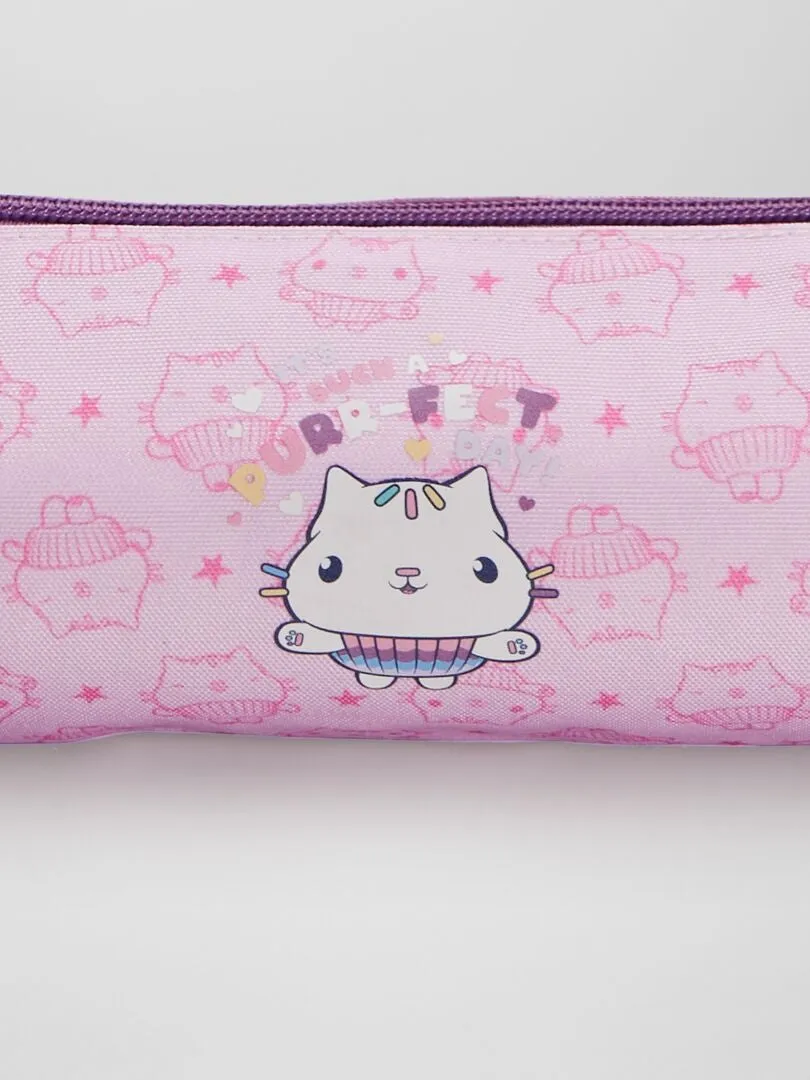 ESTUCHE CILíNDRICO 'LA CASA DE MUñECAS DE GABBY'  ROSA