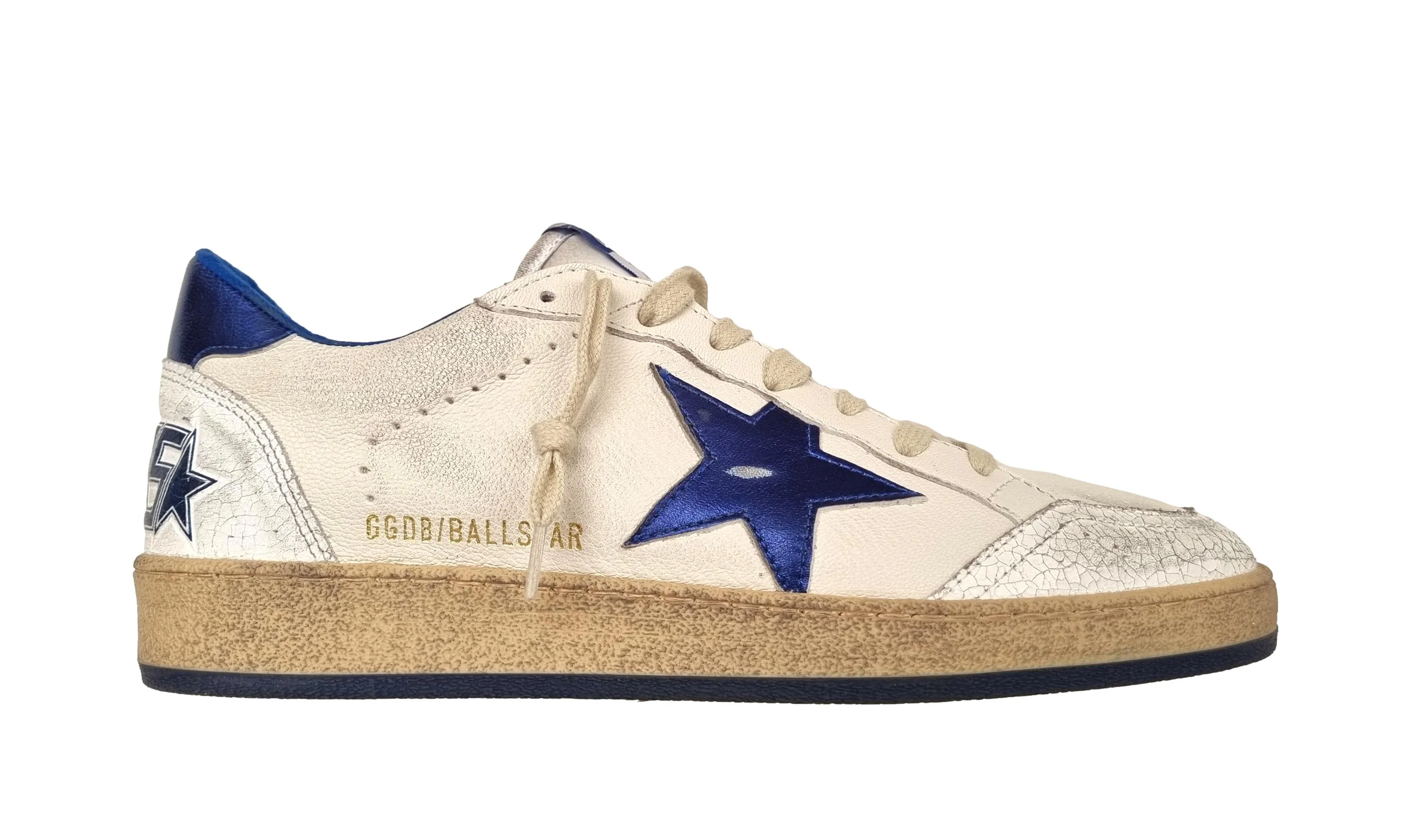 GOLDEN GOOSE ZAPATOS DE HOMBRE SNEAKERS VINTAGE BALL STAR 10327 BLANCOAZUL