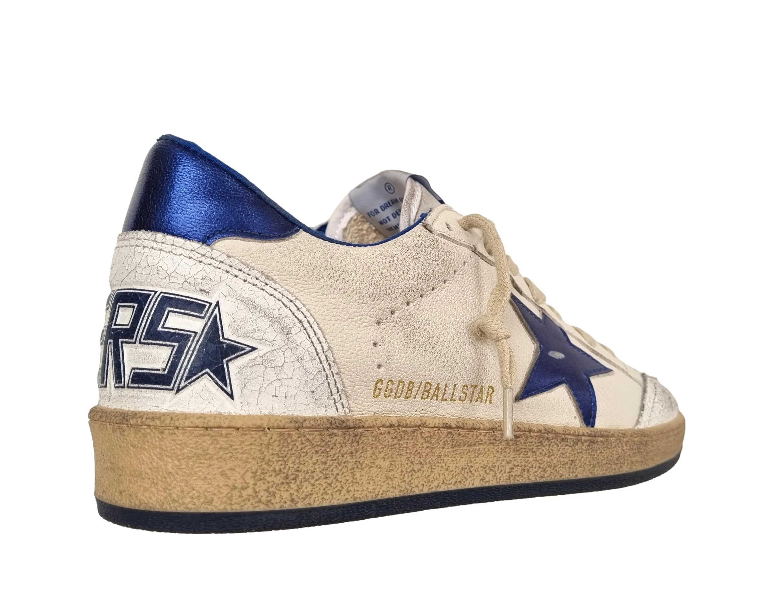 GOLDEN GOOSE ZAPATOS DE HOMBRE SNEAKERS VINTAGE BALL STAR 10327 BLANCOAZUL