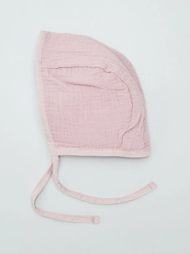 GORRO DE DOBLE GASA DE ALGODóN  PURPURA