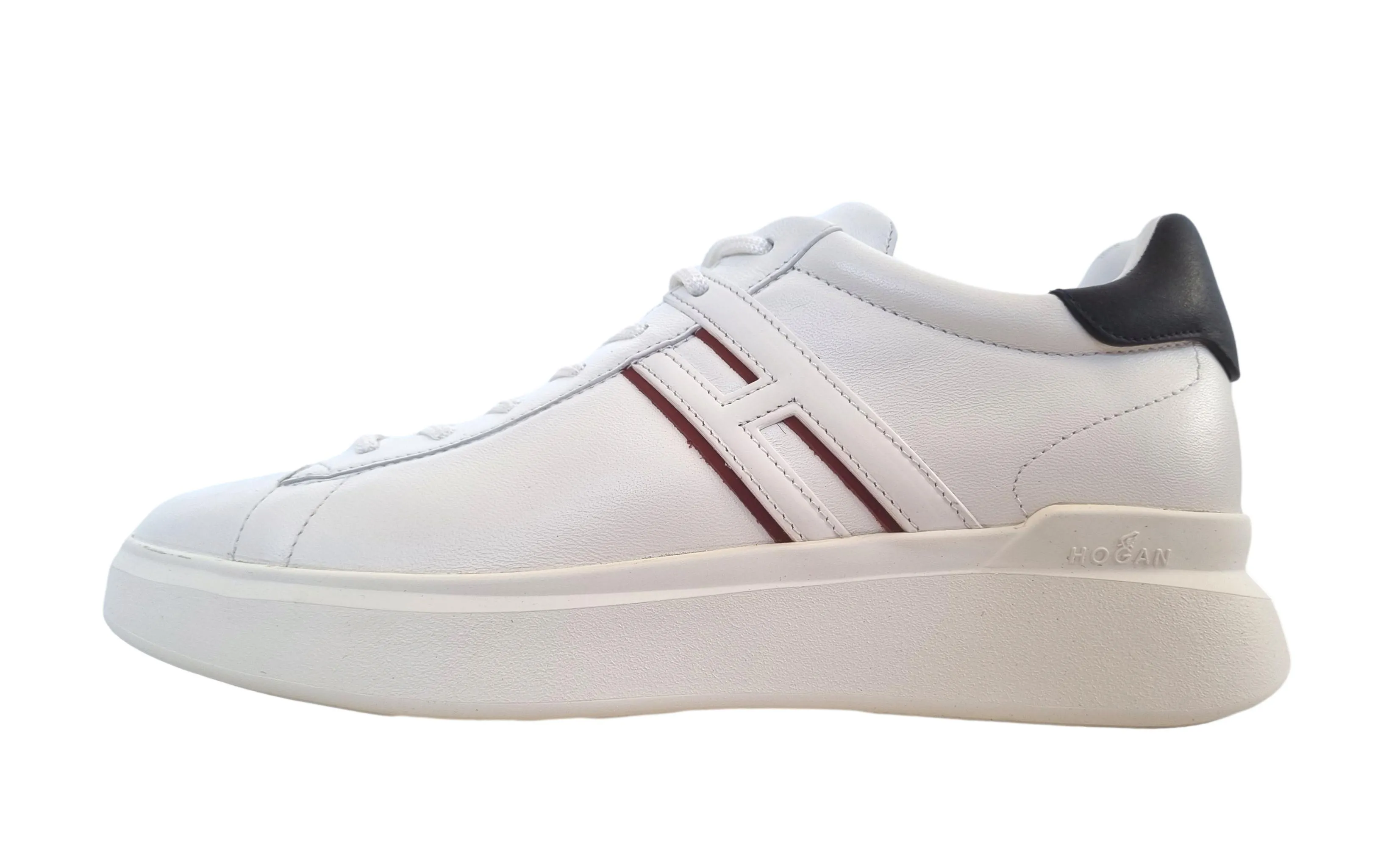 Hogan zapatos de hombre sneakers H580 HXM5800DV42QI514ZZ blanco y rojo