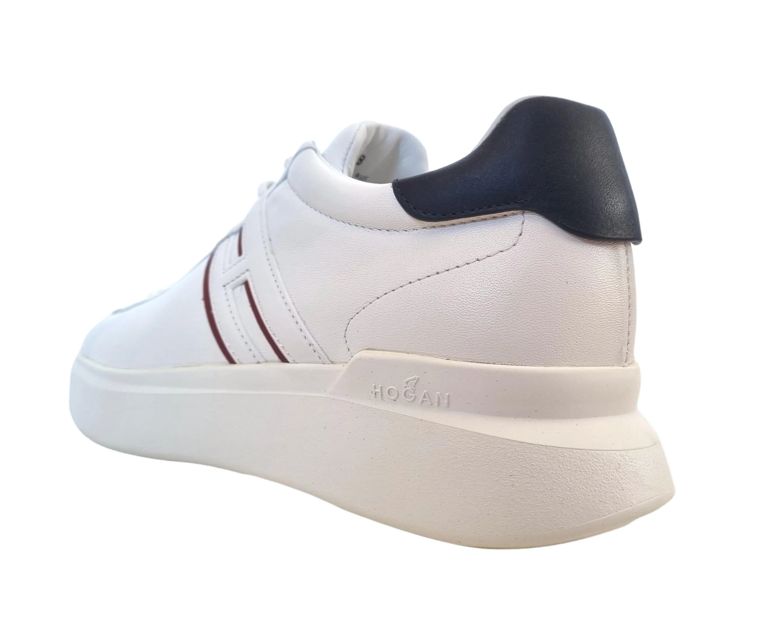 Hogan zapatos de hombre sneakers H580 HXM5800DV42QI514ZZ blanco y rojo