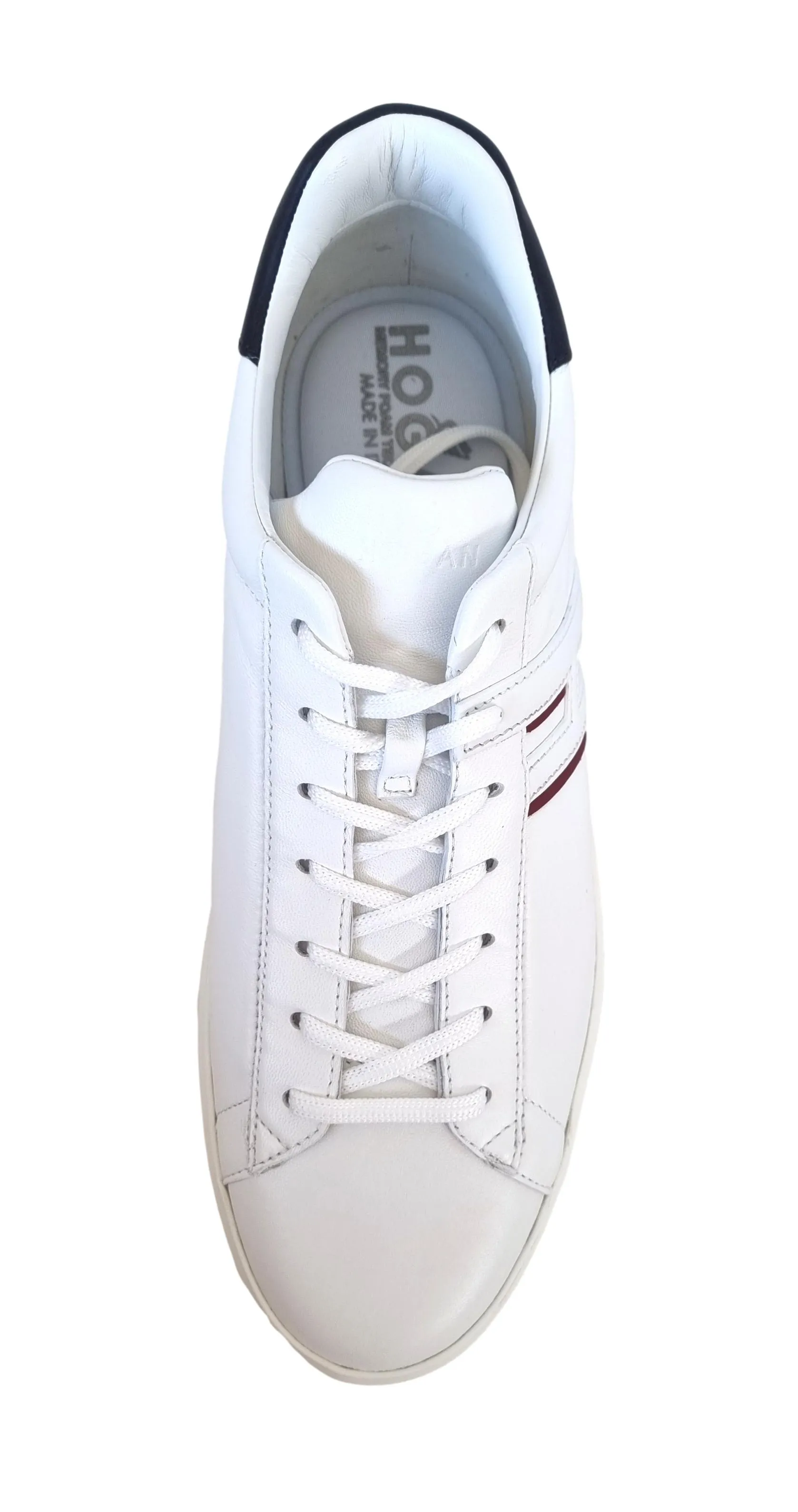 Hogan zapatos de hombre sneakers H580 HXM5800DV42QI514ZZ blanco y rojo
