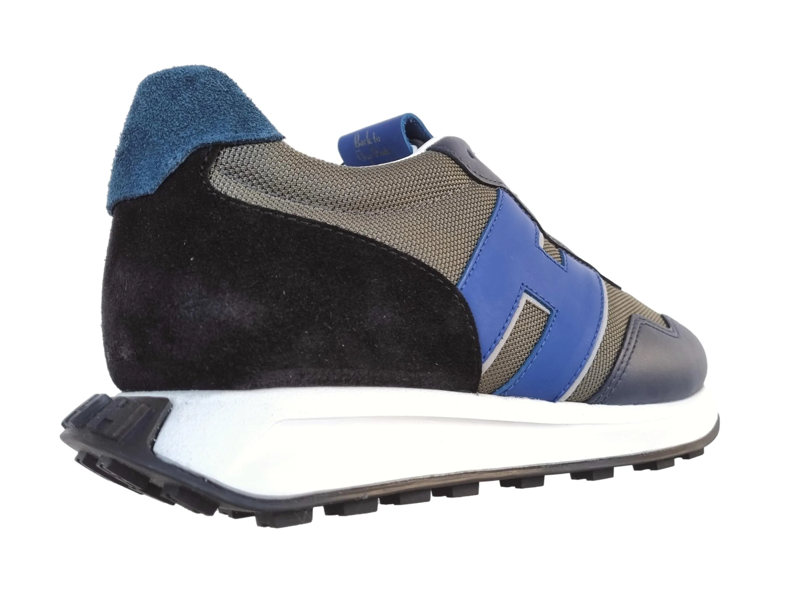 HOGAN ZAPATOS DE HOMBRE SNEAKERS H601 HXM6010EH411K5759P BIMATERIAL AZUL