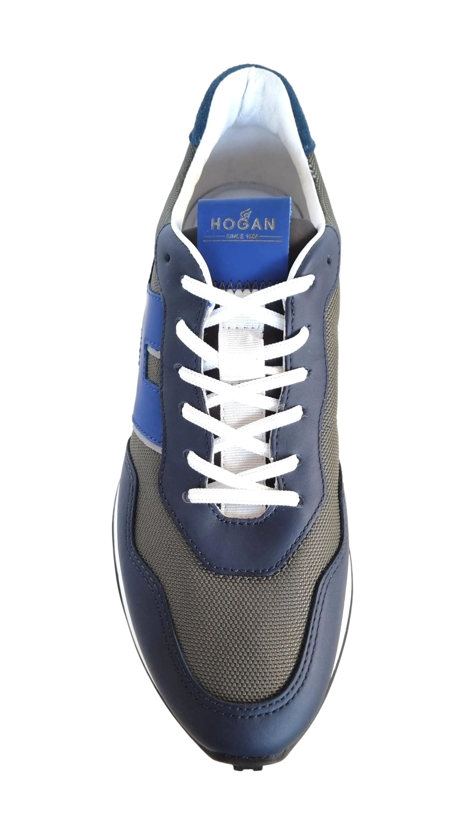 HOGAN ZAPATOS DE HOMBRE SNEAKERS H601 HXM6010EH411K5759P BIMATERIAL AZUL
