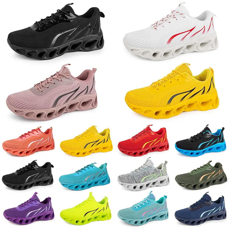 Hombres Mujeres Zapatos para correr Entrenador de moda Triple Negro Blanco Rojo Amarillo Púrpura Verde Azul Melocotón Teal Púrpu