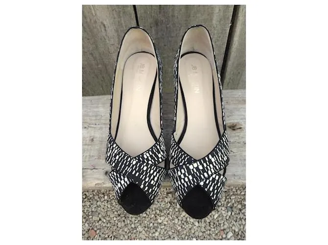 JB Martin Zapatos de tacón Negro Blanco 