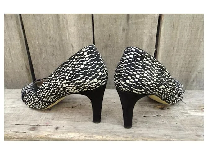 JB Martin Zapatos de tacón Negro Blanco 