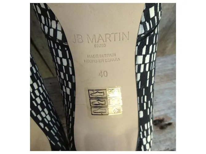 JB Martin Zapatos de tacón Negro Blanco 