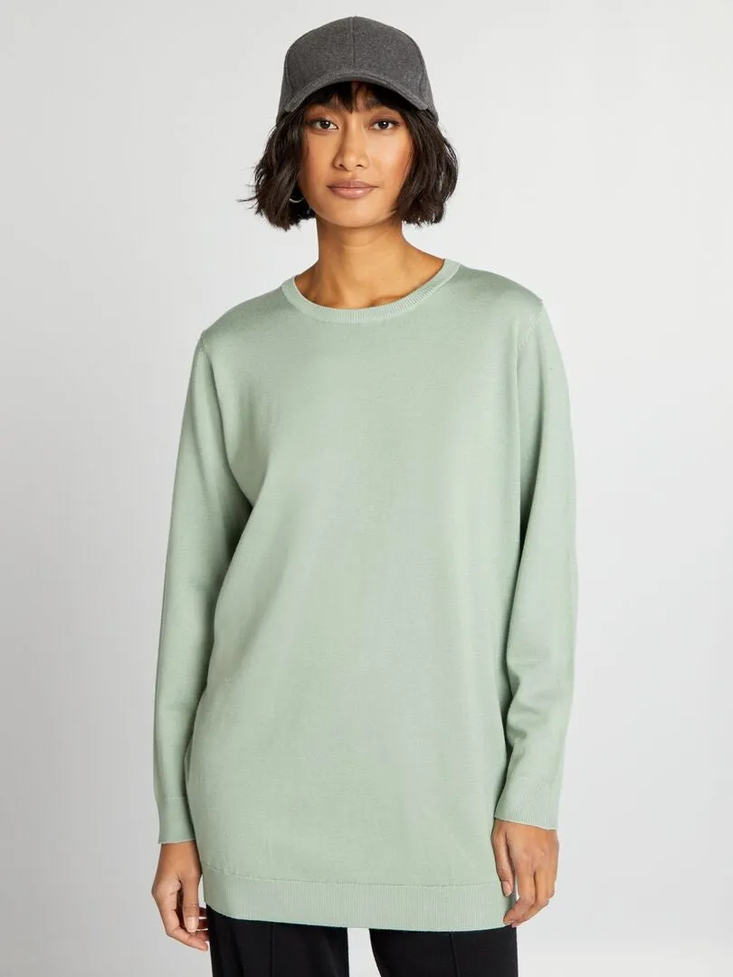 JERSEY FINO DE CORTE LARGO  VERDE