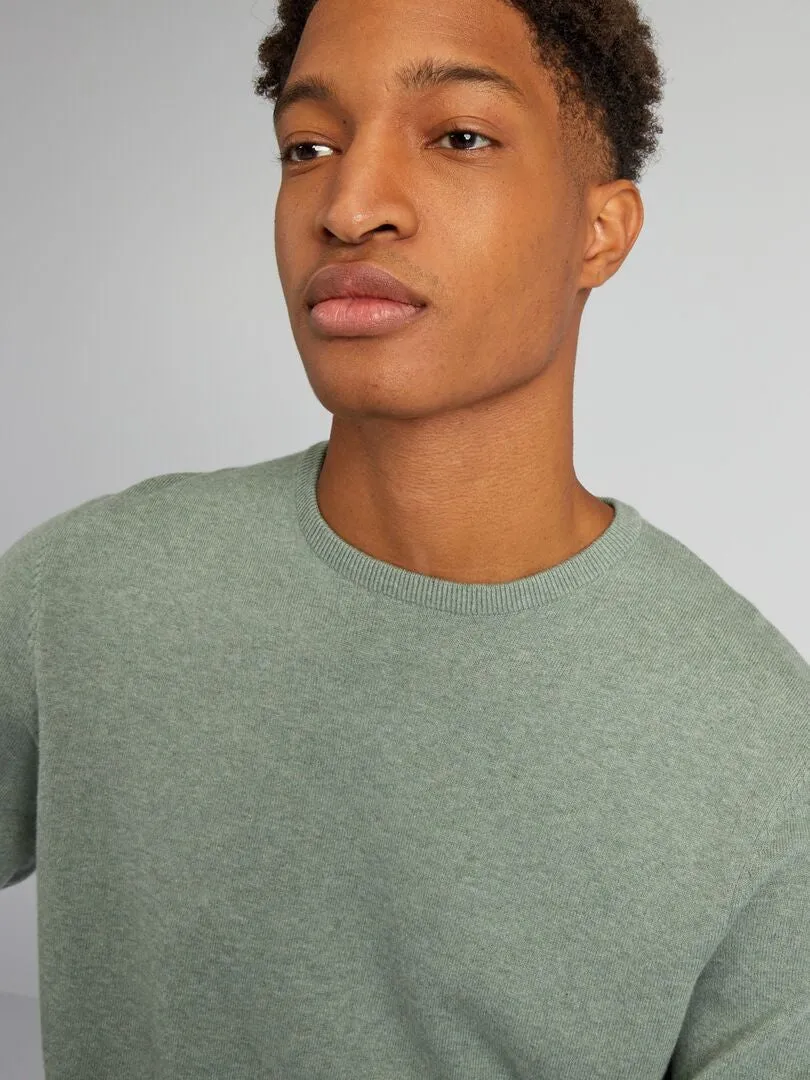 JERSEY LISO CON CUELLO REDONDO +1,90 M  VERDE