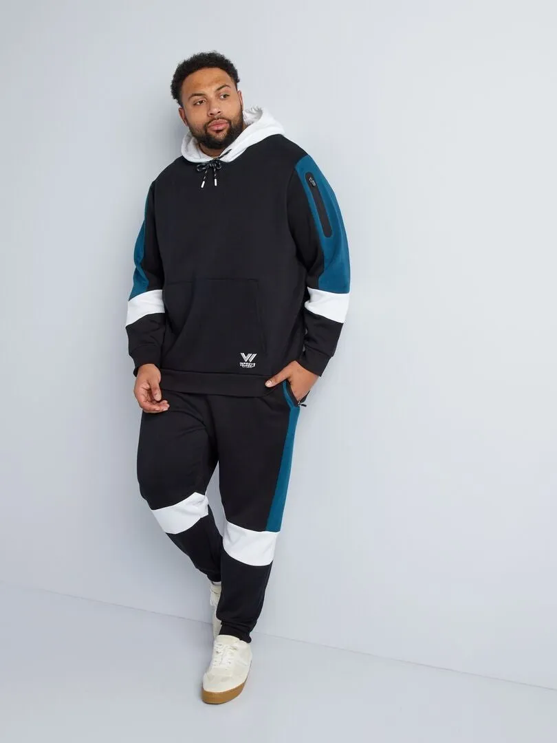 JOGGING DE CHáNDAL COLORBLOCK  NEGRO