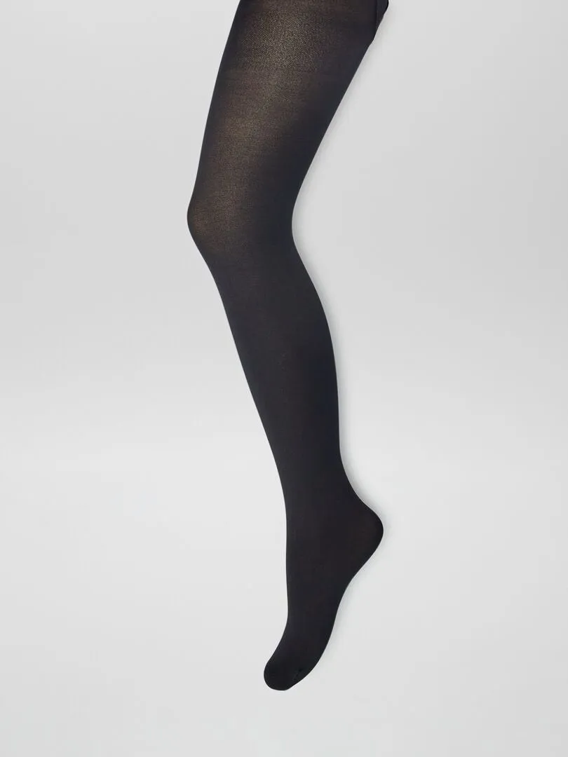 JUEGO DE 2 PARES DE MEDIAS OPACAS  NEGRO