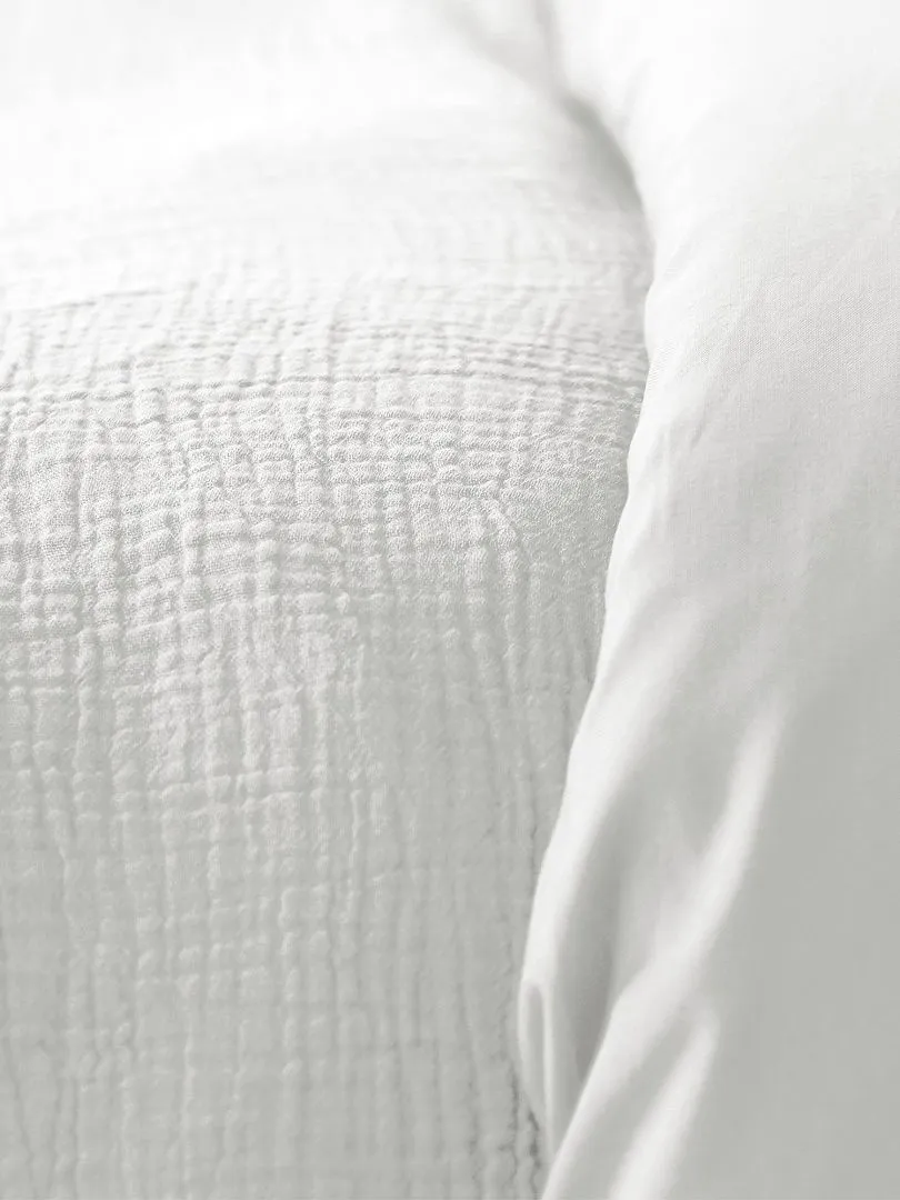 JUEGO DE CAMA DE GASA DE ALGODóN  BLANCO