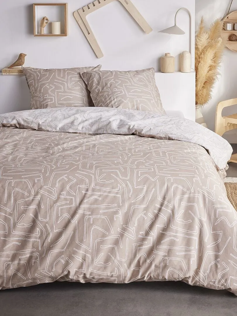 JUEGO DE CAMA  DOBLE  BEIGE