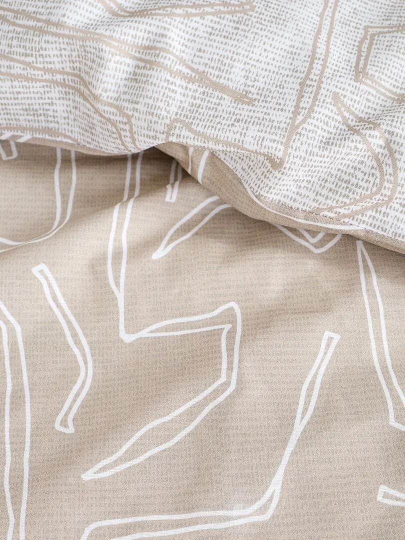 JUEGO DE CAMA  DOBLE  BEIGE