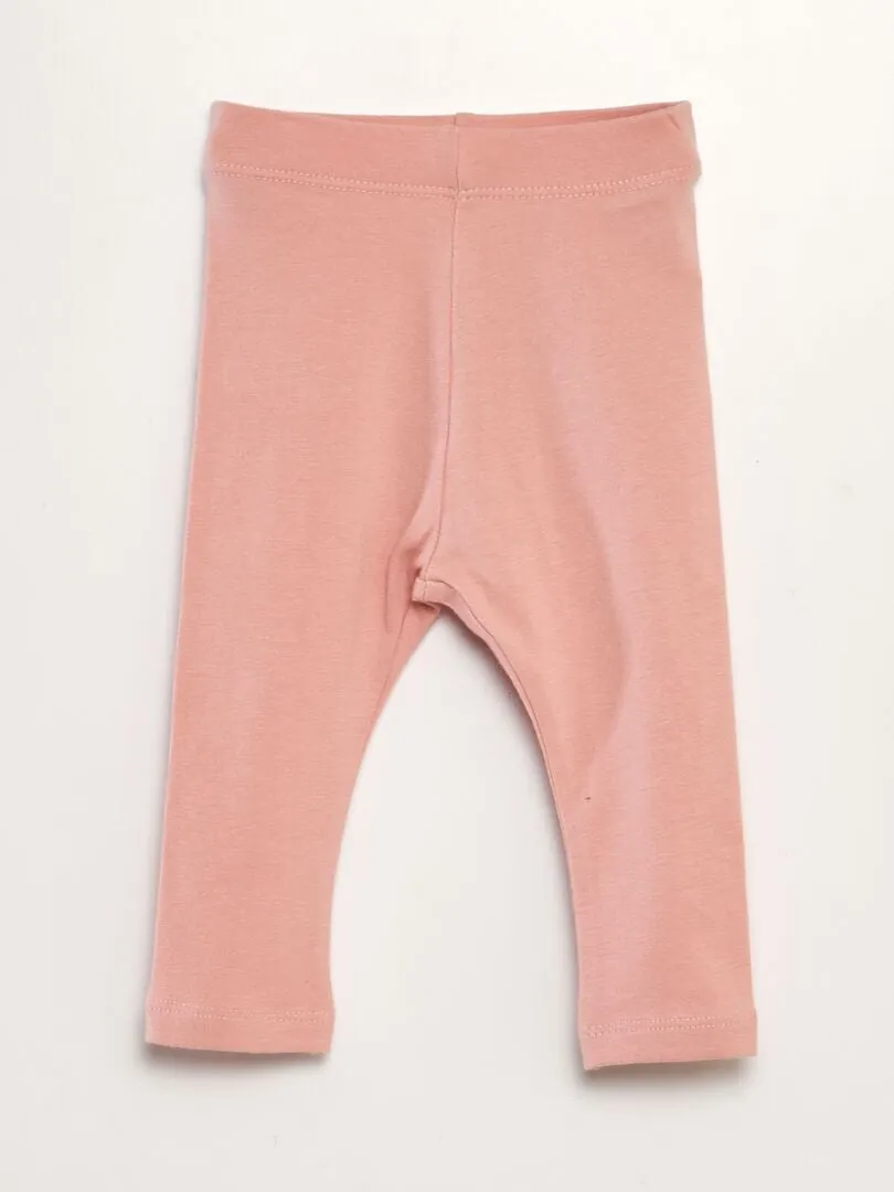 LEGGING LARGO LISO DE PUNTO  ROSA