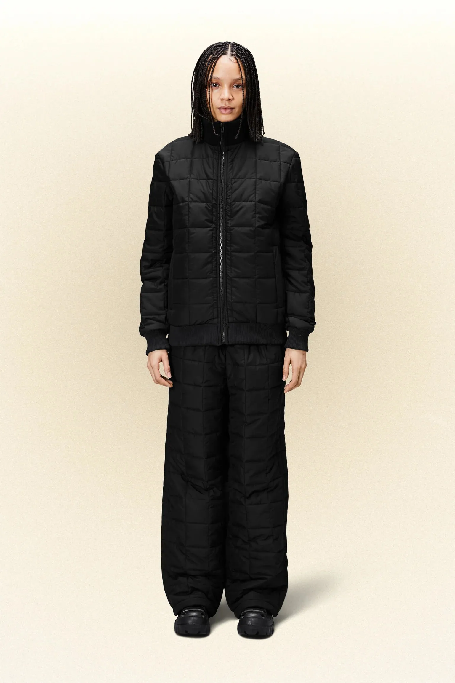 LINER HIGH NECK JACKET BLACK