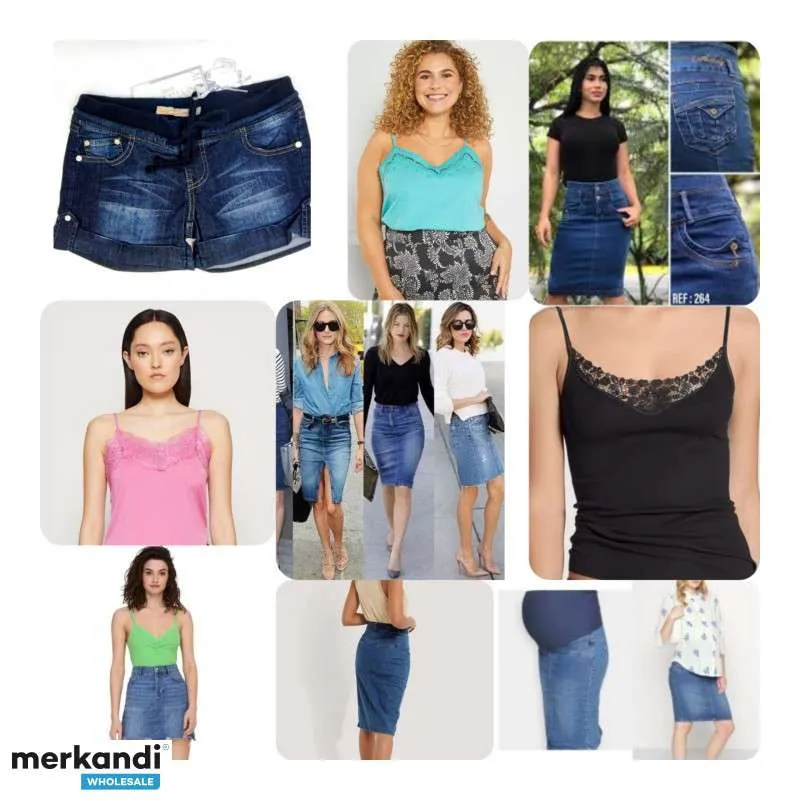 Lote de 1000 piezas de Ropa nueva de Mujer de marcas Europeas