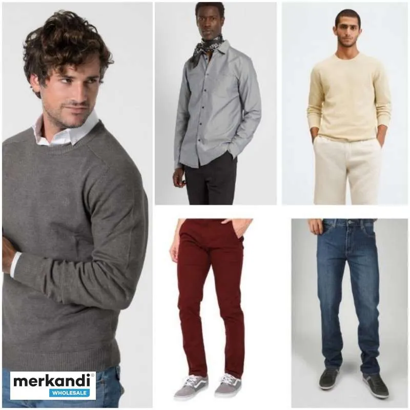 LOTE DE ROPA INVERNAL PARA HOMBRE DE MARCAS VARIADAS  MAYORISTA DE MODA MASCULINA