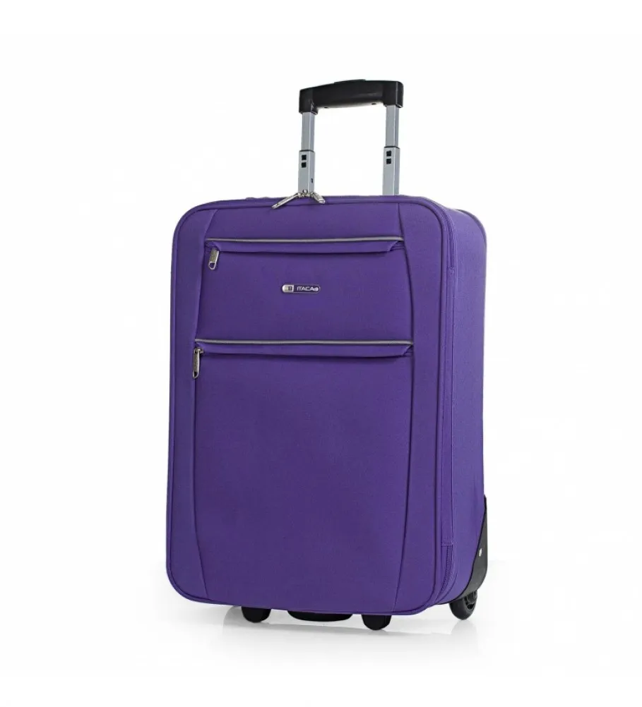 MALETA CABINA DE VIAJE 2 RUEDAS T71950 MORADO 55X39X18CM