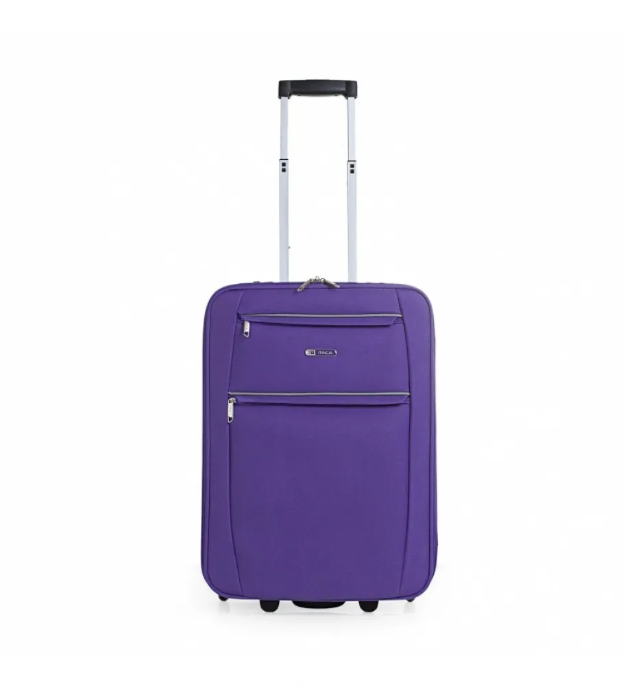 MALETA CABINA DE VIAJE 2 RUEDAS T71950 MORADO 55X39X18CM