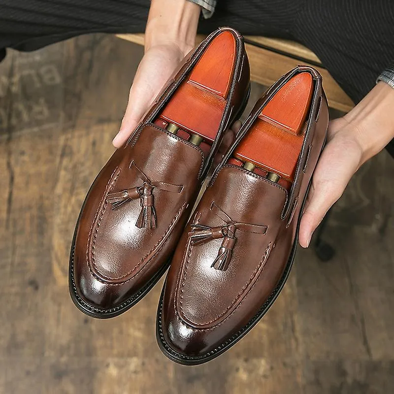 Mocasines casuales para hombres clásicos Zapatos de conducción Mocasín Moda masculina Cómodo otoño Zapatos de cuero Hombres Lazy
