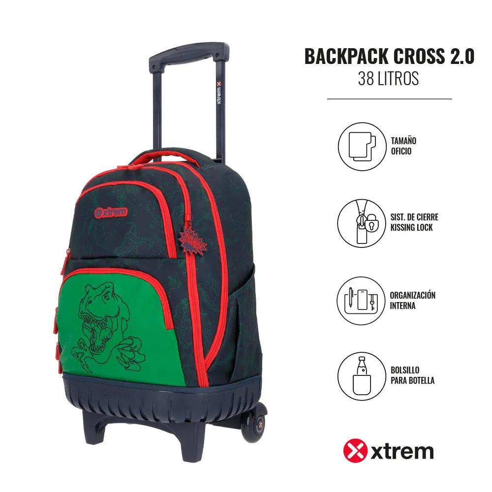 Mochila con ruedas Cross Dino para nios azul