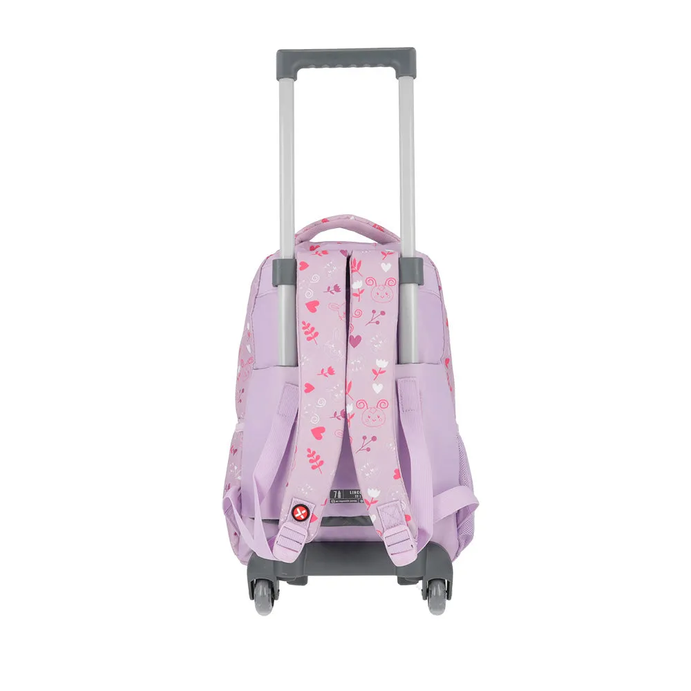 Mochila con ruedas para nias Lincoln morada