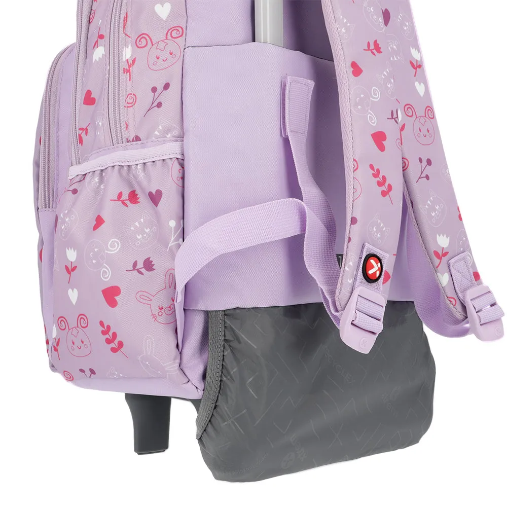 Mochila con ruedas para nias Lincoln morada
