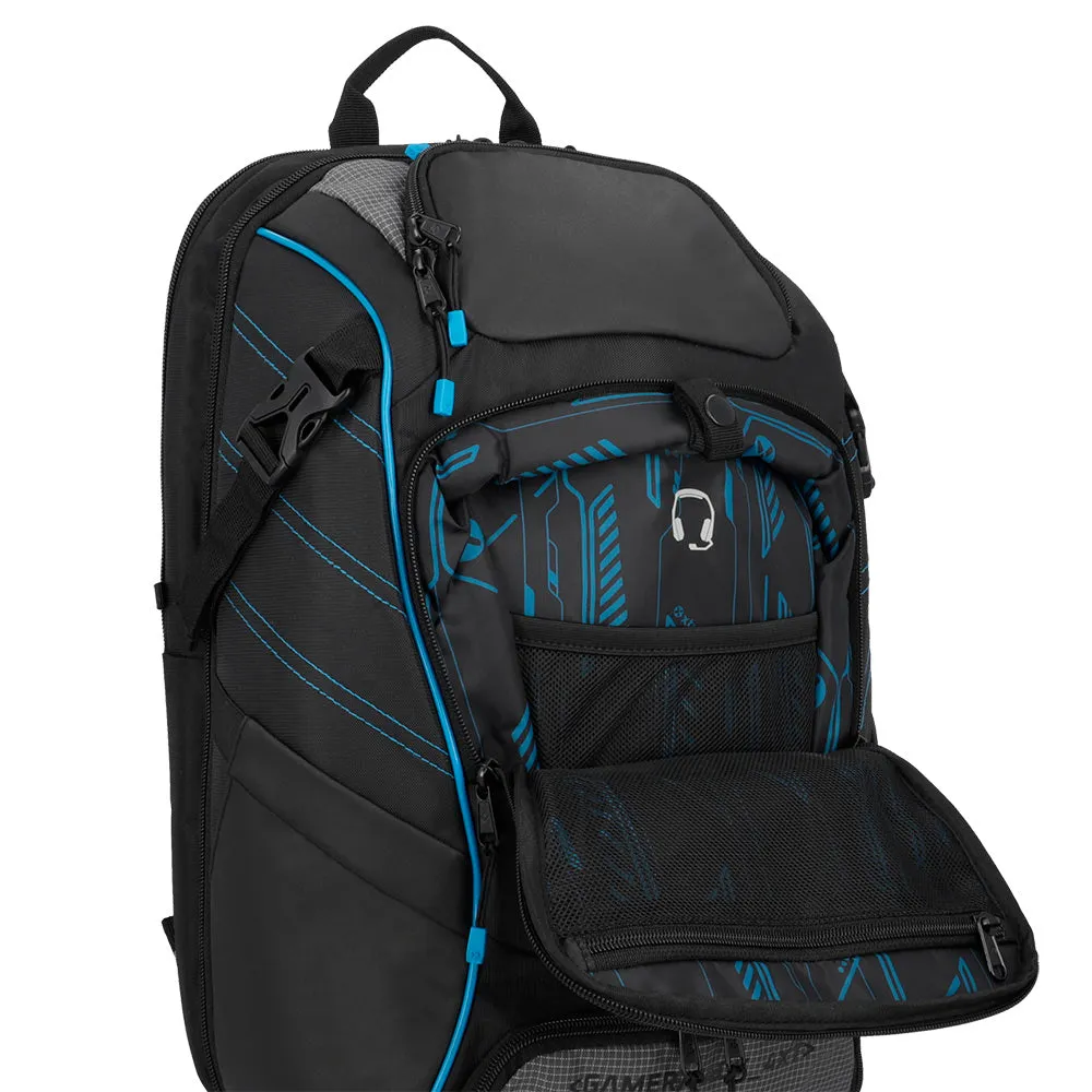 Mochila para laptop Gamerpack 17 negra/azul