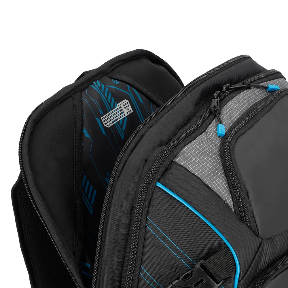 Mochila para laptop Gamerpack 17 negra/azul