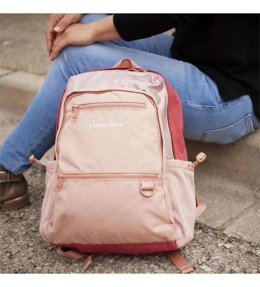 MOCHILA S985 ROSA METALIZADO 23X40X17 CM