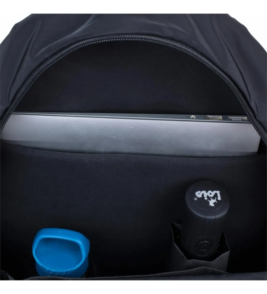 MOCHILA UNISEX BOLSILLO INTERIOR IPAD TABLET IDEAL S912 NEGRO 48X31X18CM
