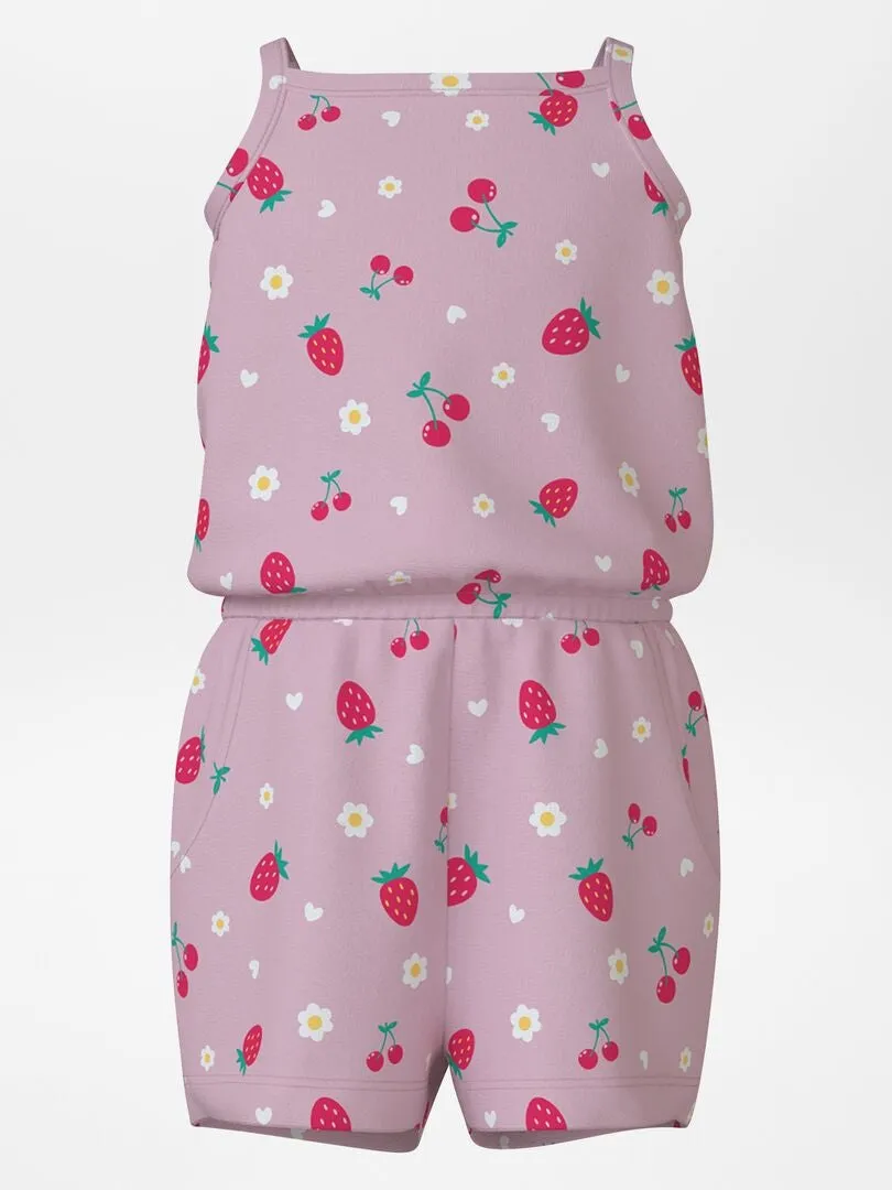 MONO DE TIRANTES ESTAMPADO  ROSA