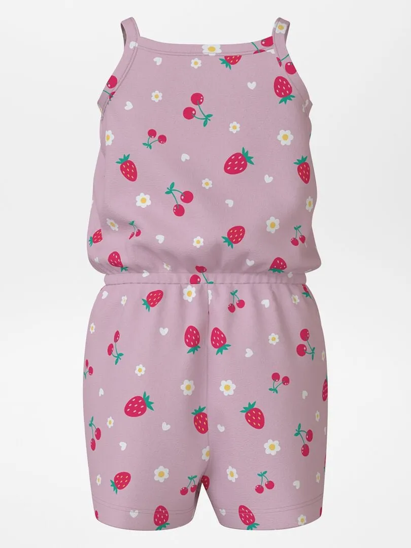 MONO DE TIRANTES ESTAMPADO  ROSA