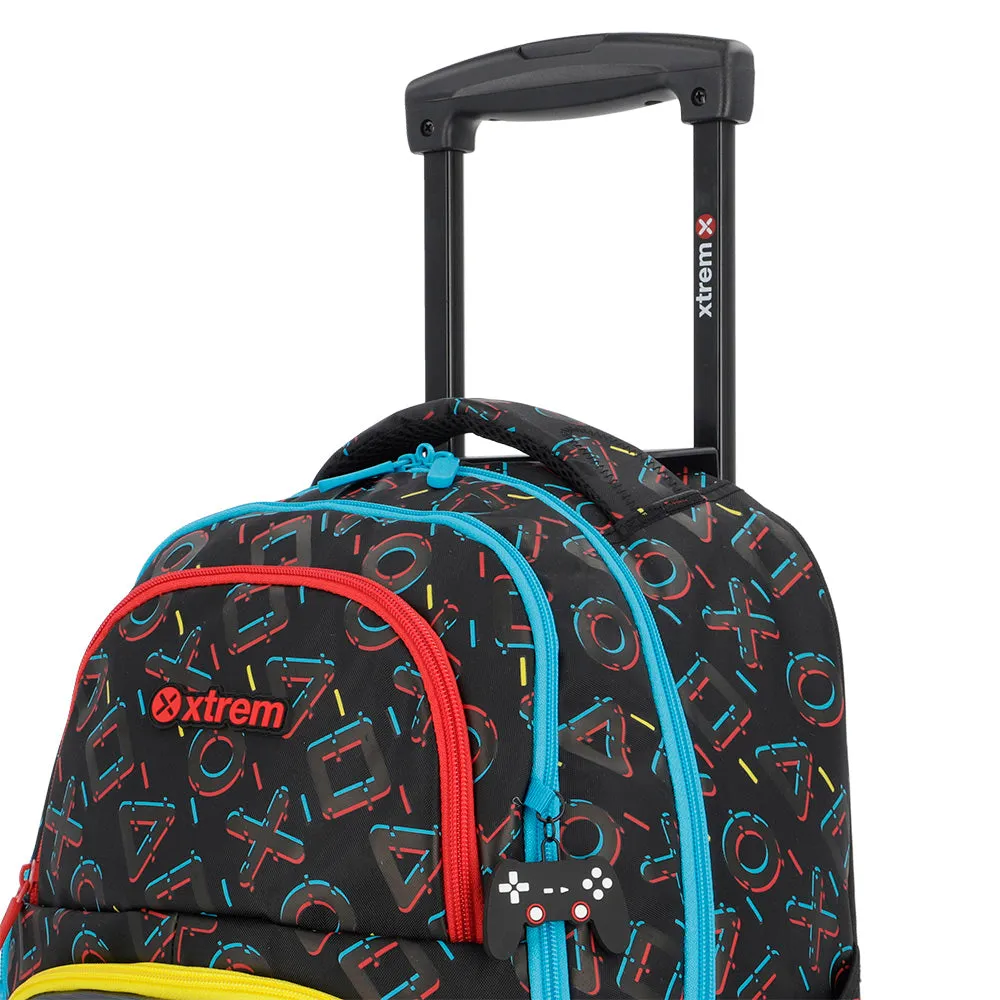 Morral con ruedas Cross para nios negra