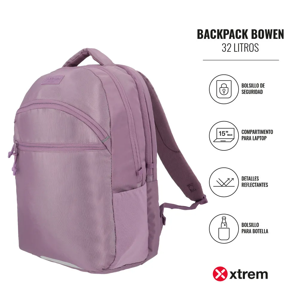 Morral para laptop 15 de mujer Bowen morada