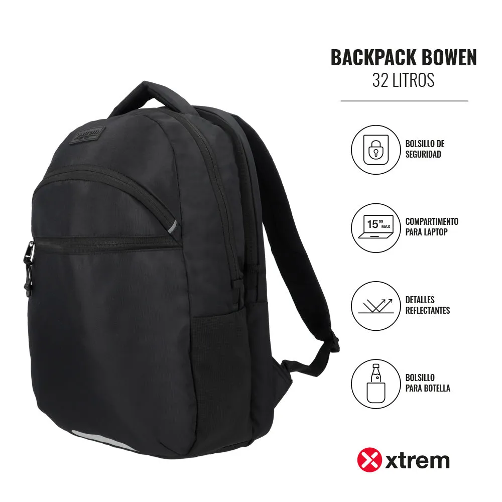 Morral para laptop 15 de mujer Bowen negra