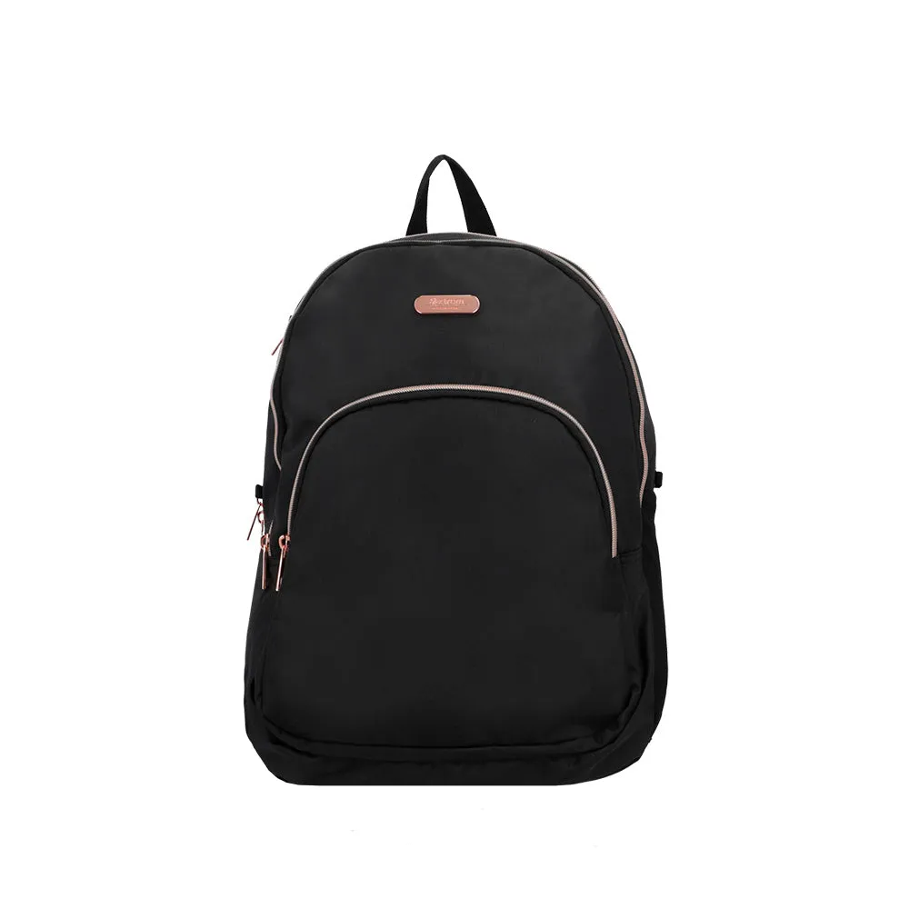 Morral para laptop 15 de mujer Kansas negra/rosada