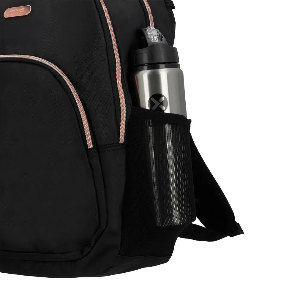 Morral para laptop 15 de mujer Kansas negra/rosada